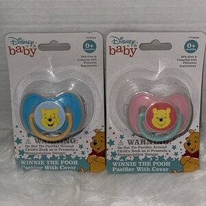 NWT-Disney Baby Winnie-the-Pooh Pacifier With Cover